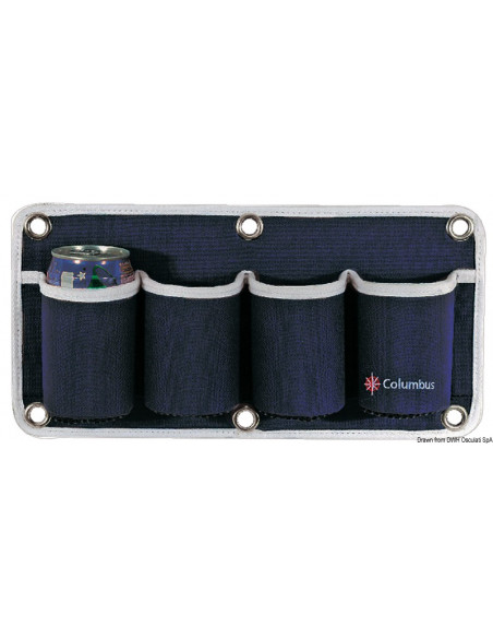 Tasca portabicchieri/portalattine bi-posto COLUMBUS