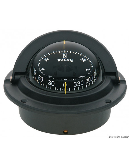 Bussole RITCHIE Voyager 3'' (76 mm) con compensatori e luce