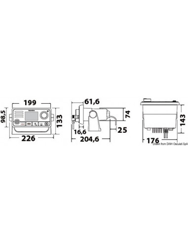 Radio RAYMARINE VHF Ray63/Ray73