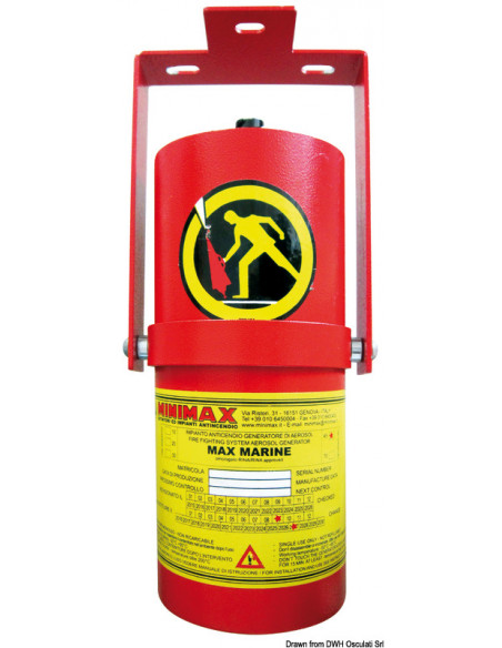 Impianto estinzione incendio ad aerosol approvato RINA