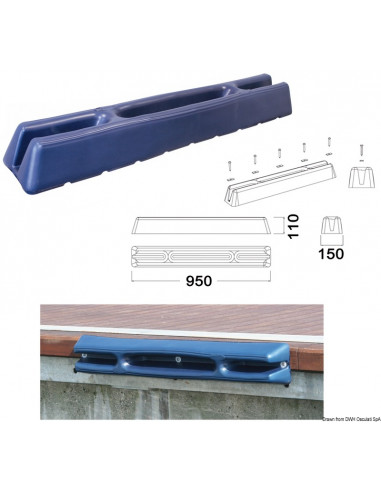 Protezione per pontili/banchine in morbido EVA stampato ad iniezione pieno all'interno