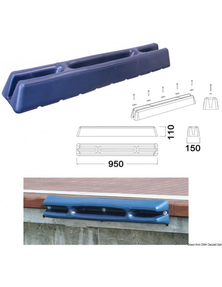 Protezione per pontili/banchine in morbido EVA stampato ad iniezione pieno all'interno