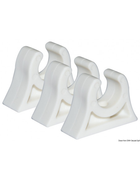 Clip per bloccaggio tubi, remi, bracci tendalini, ganci accosto, canne da pesca ecc