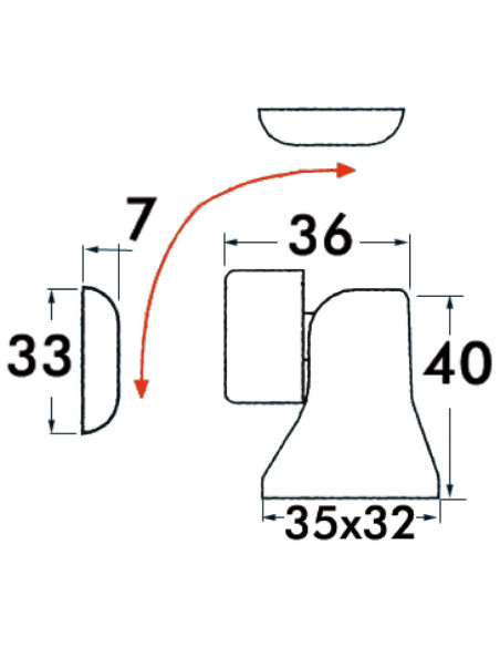 Fermaporte magnetico orientabile