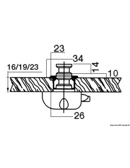 Scrocchetto per sportelli e antina
