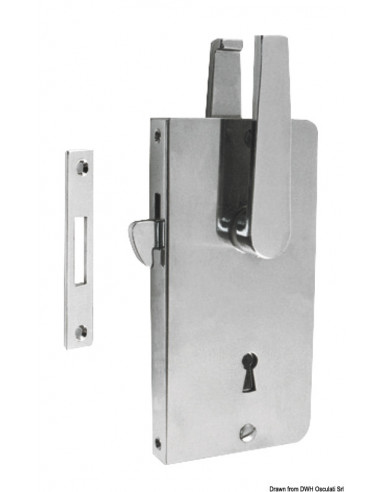 Serratura a incasso per porta scorrevole a chiave tradizionale