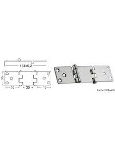 Cerniera a sbalzo 2 mm