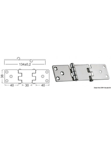 Cerniera a sbalzo 2 mm