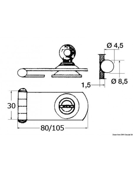 Chiusura a cerniera per cassapanche e boccaporti