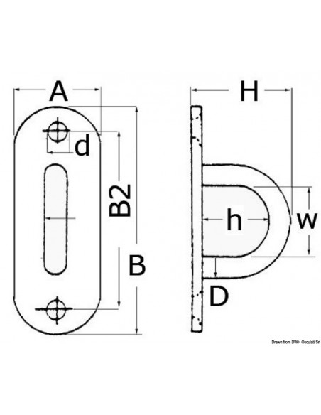 Ponticello con base piana