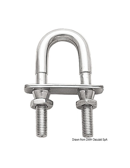 Cavallotto ad U con dado di sicurezza autogrippante