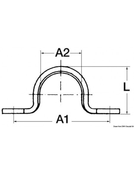 Ponticello stampato con nervatura centrale