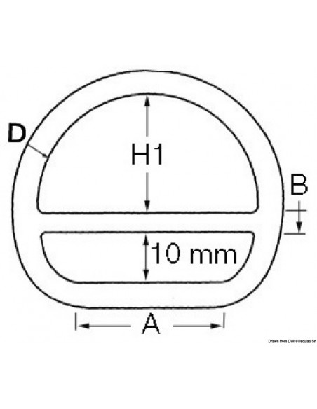 Anello mezzo tondo con barretta per zerli