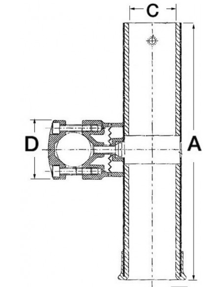 Portacanna per montaggio su tubi