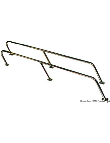 Tientibene laterale in acciaio inox a montanti inclinati