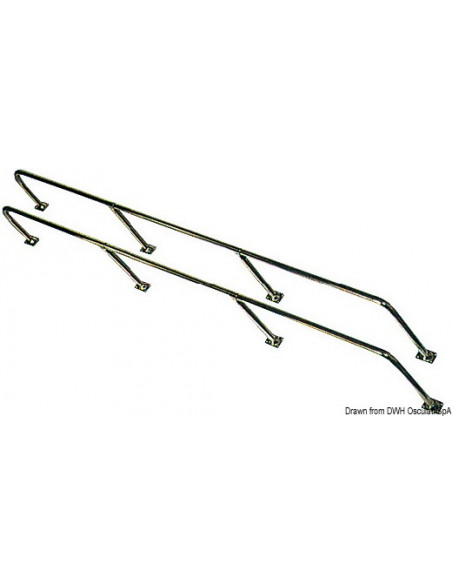 Tientibene laterale in acciaio inox a montanti inclinati