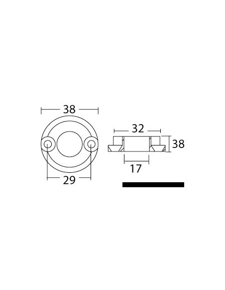 Anodo ricambio elica prua/poppa per Vetus