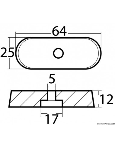 Anodo piede per motori Yamaha 6/8/9,9 HP 4 tempi