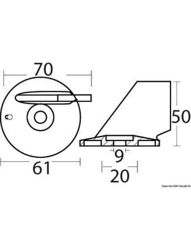 Pinna per 55/65/75/85 HP + 40/70 4 tempi
