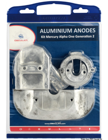 Kit anodi per Mercruiser, intercambiabili con gli originali