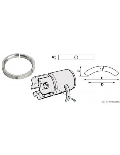 Anodo per elica piedi Sail Drive/Folding Prop, serie 3 pezzi