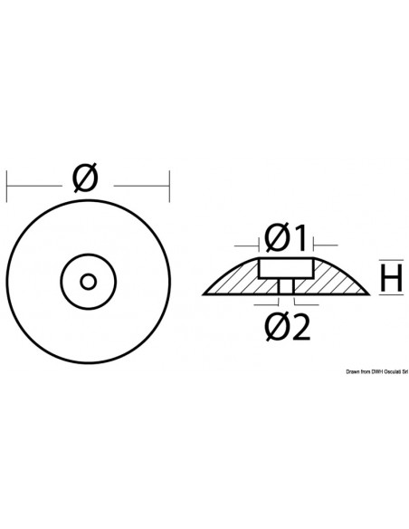 Anodo a rosa tipo pesante da imbullonare