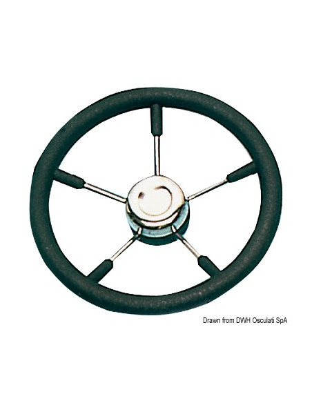 Volante con razze in acciaio inox