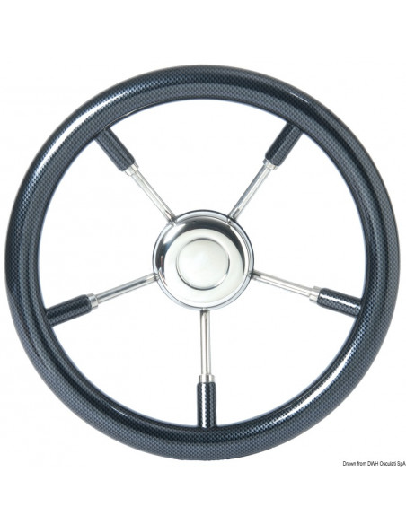 Volante con razze in acciaio inox