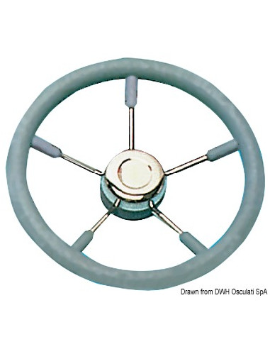 Volante con razze in acciaio inox