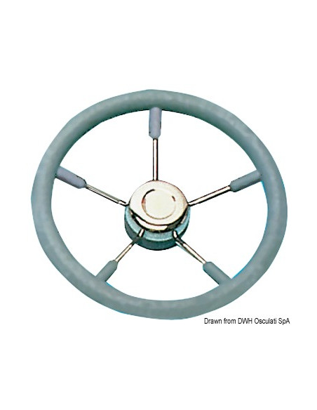 Volante con razze in acciaio inox