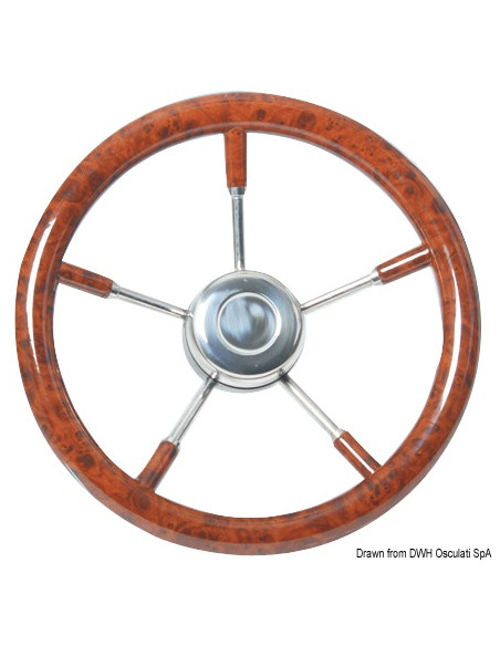 Volante con razze in acciaio inox