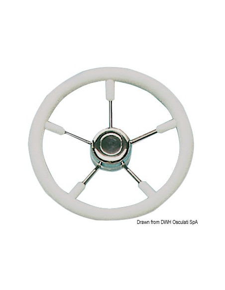 Volante con razze in acciaio inox