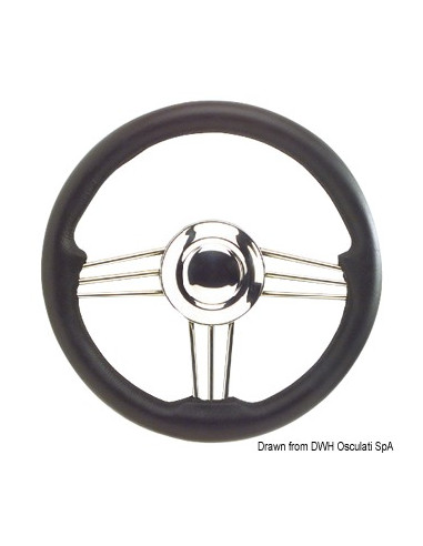 Volante con struttura in Acciaio Inox lucidato a specchio