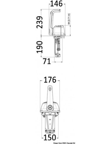 Scatola leva singola monomotore universale Ultraflex B501