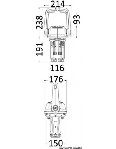 Scatola doppia leva bimotore universale Ultraflex B501