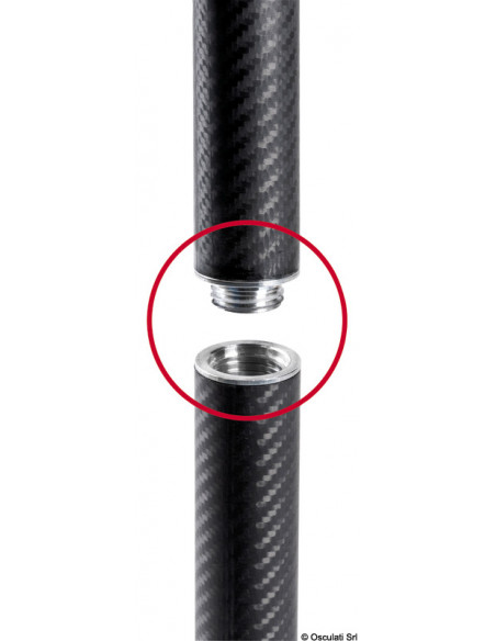 Palo in carbonio smontabile per tendalino