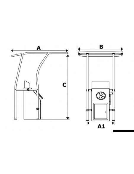 T-Top in alluminio retrattile
