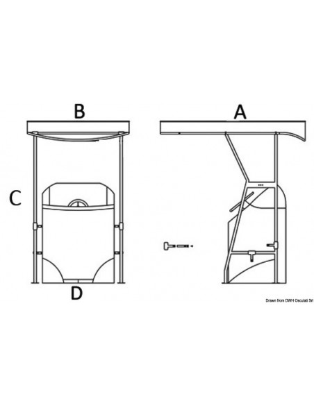 T-Top in acciaio inox