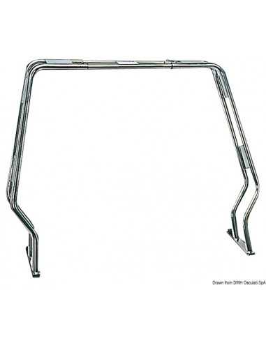 Roll bar abbattibile per gommoni