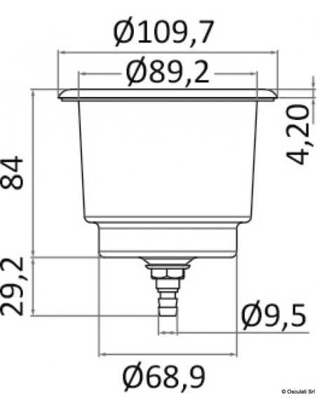 Portabicchieri in acciaio inox Delux