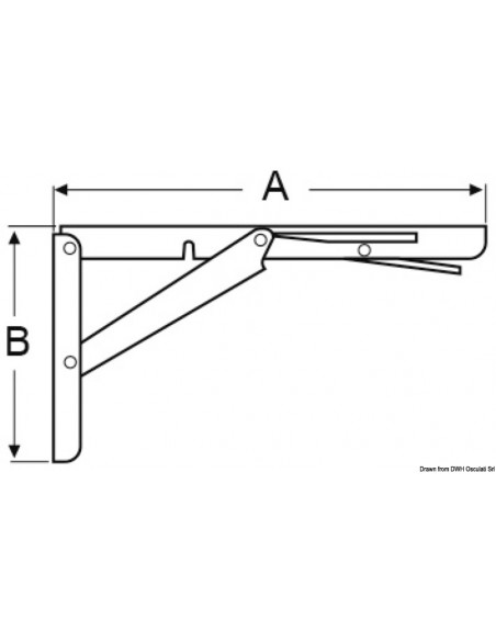 Braccio pieghevole per tavoli