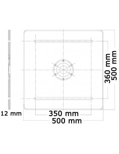 Gamba tavolo HEAVY DUTY base quadra