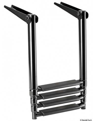 Scaletta telescopica per plancetta Total Black nera