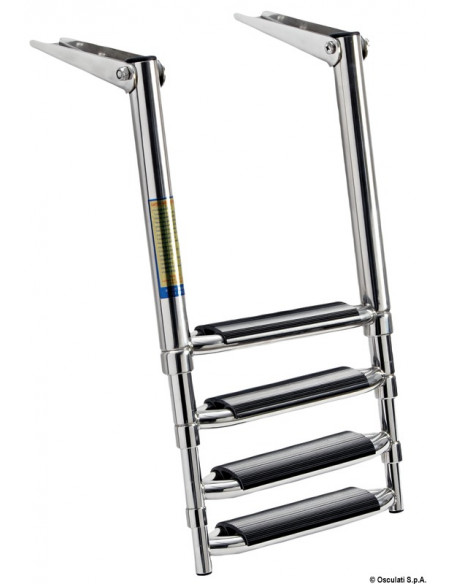 Scaletta telescopica per plancetta con gradini larghi