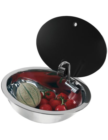 Lavello con coperchio vetro fumè