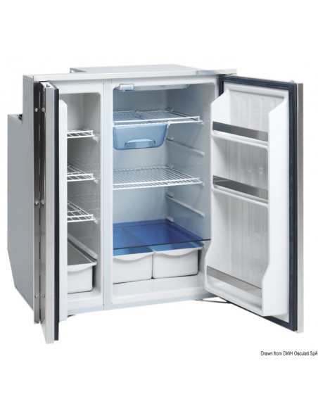 Frigorifero ISOTHERM frontale Inox - scomparto doppio