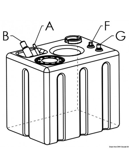 Serbatoio carburante in polietilene reticolato