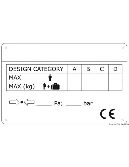 Placchetta per identificazione scafi