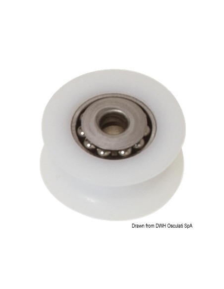 Pulegge in Delrin® con calotte e sfere inox