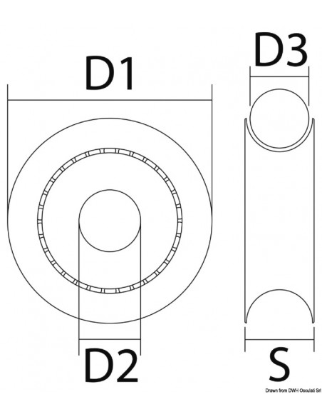 Pulegge in Delrin® con calotte e sfere inox